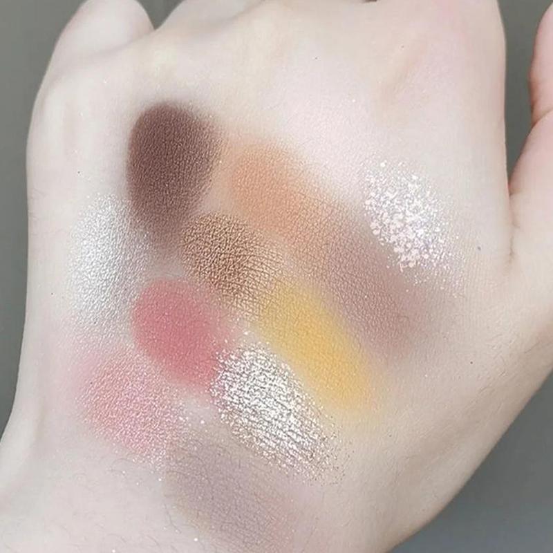Dikalu Glitter 12 Color Eyeshadow Palette Makeup Long-Lasting Matte Eye Shadow Palettes Eye Cosmetics Women Beauty Earth Color onesize