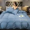 Light Luxury Embroidered Washed Cotton Bedding Set