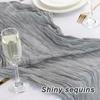 Semi-Sheer Cheese Cloth Table Runner Multicolor Shimmer Wedding Table Runner Fine Flash Country Wedding Decoration Wedding Decor
