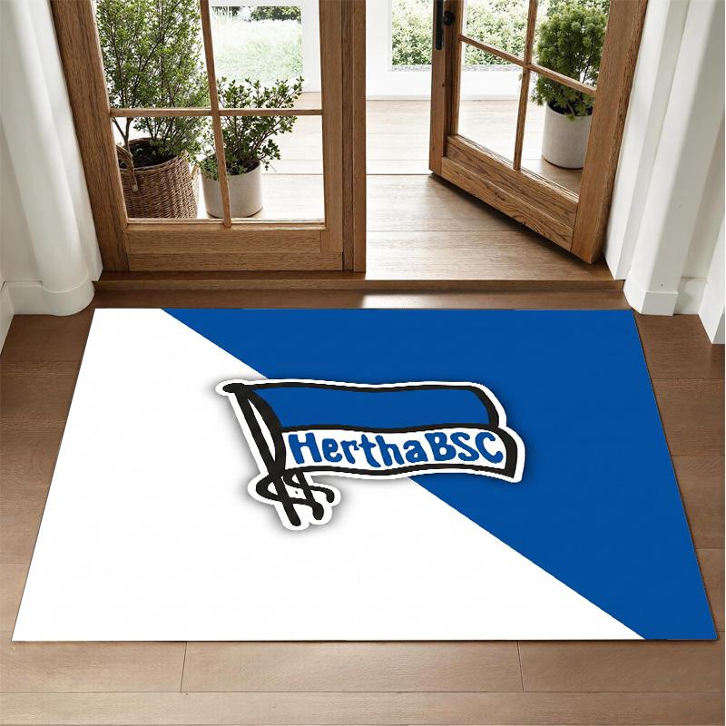 hertha bsc FC Design Crystal Velvet Rug Soft Decorative Mat for Bedroom Entrance