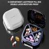 4-grid Pill Organizer Mini Portable Daily Travel Tablet Case for Vitamin Cod Liver Oil Supplement Container Medicine Storage Box