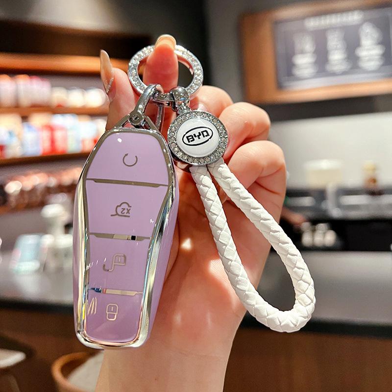 Applicable BYD Key Set Qin PLUS Tang Dmi Dolphin E2 Shell Song Pro Qin Han Ev High-end Shell Bag Buckle for Men and Women