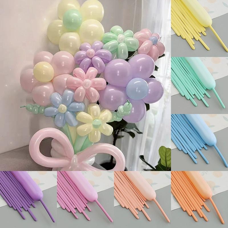 Balloon Bouquet Weaving Balloon Birthday Balloon Arrangement Haute Couture Mall Party Picnic Strip Balloon 100PCS