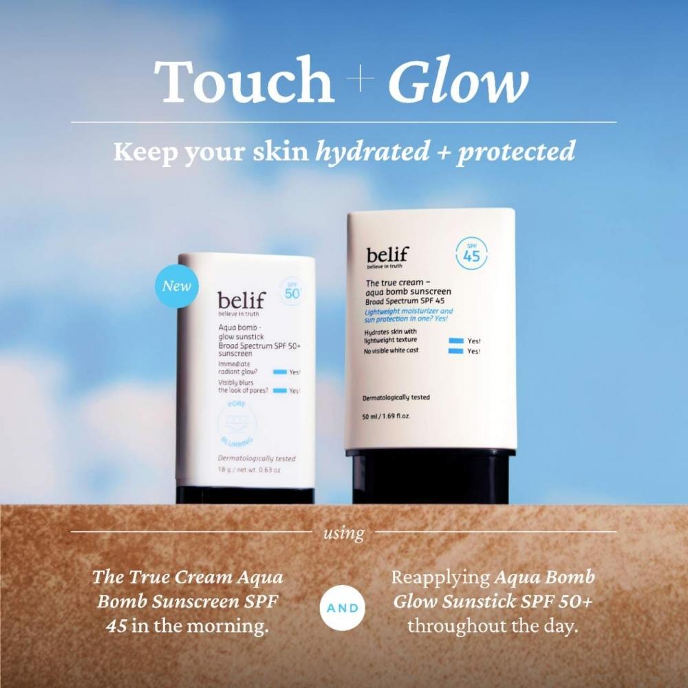 Belif Aqua Bomb Korean Glow Sunstick Spf 50+ 18 G