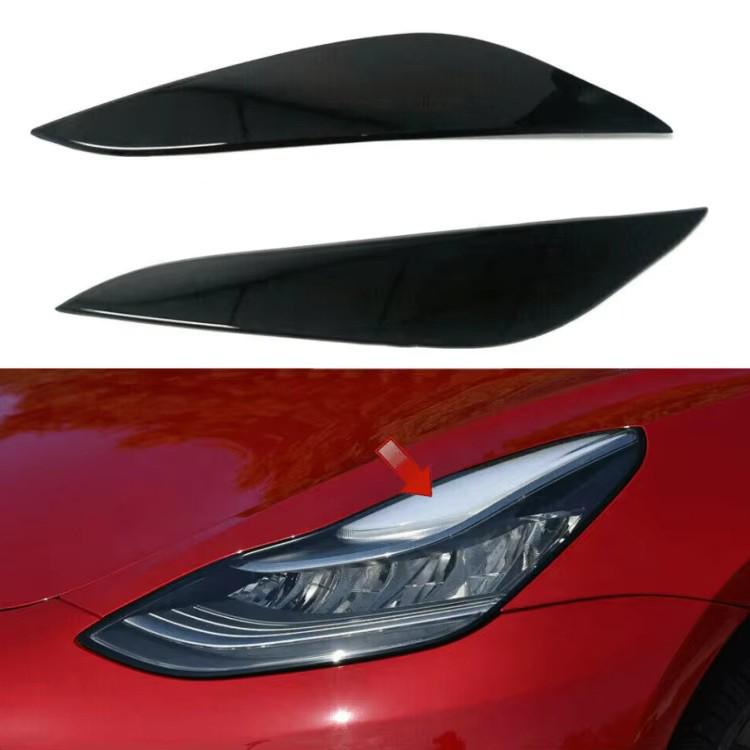 Tesla Model 3 2019 Headlight Eyebrow Trim Stickers & Trimmer Blade