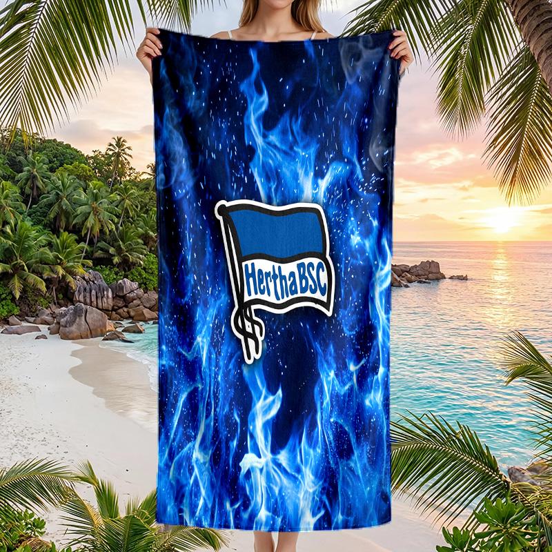 Hertha BSC FC estampado Secado Rápido Toalla de Playa Microfibra Absorbente Portátil Viaje Natación Toalla