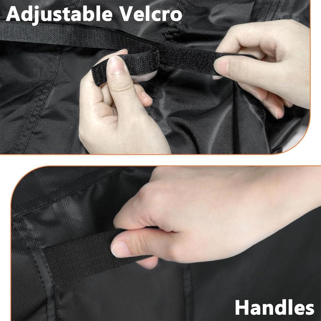 Outdoor Grill Cart Cover Grill Cart Dust Cover For BBQ Oxford Fabric Cloth Waterproof Protector With Handles For Lawn Barbecue
