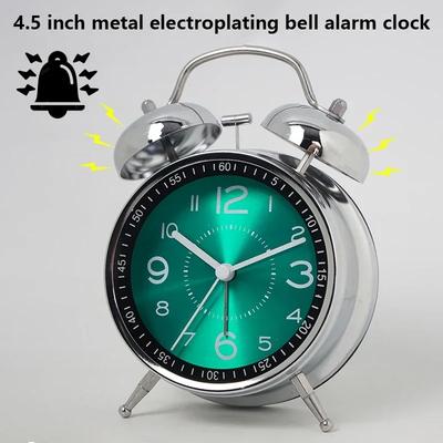 Iron Art Silent Quartz Alarm Clock for Kids Creative Glow Pointer Table Clock Fashionable Desktop Decor