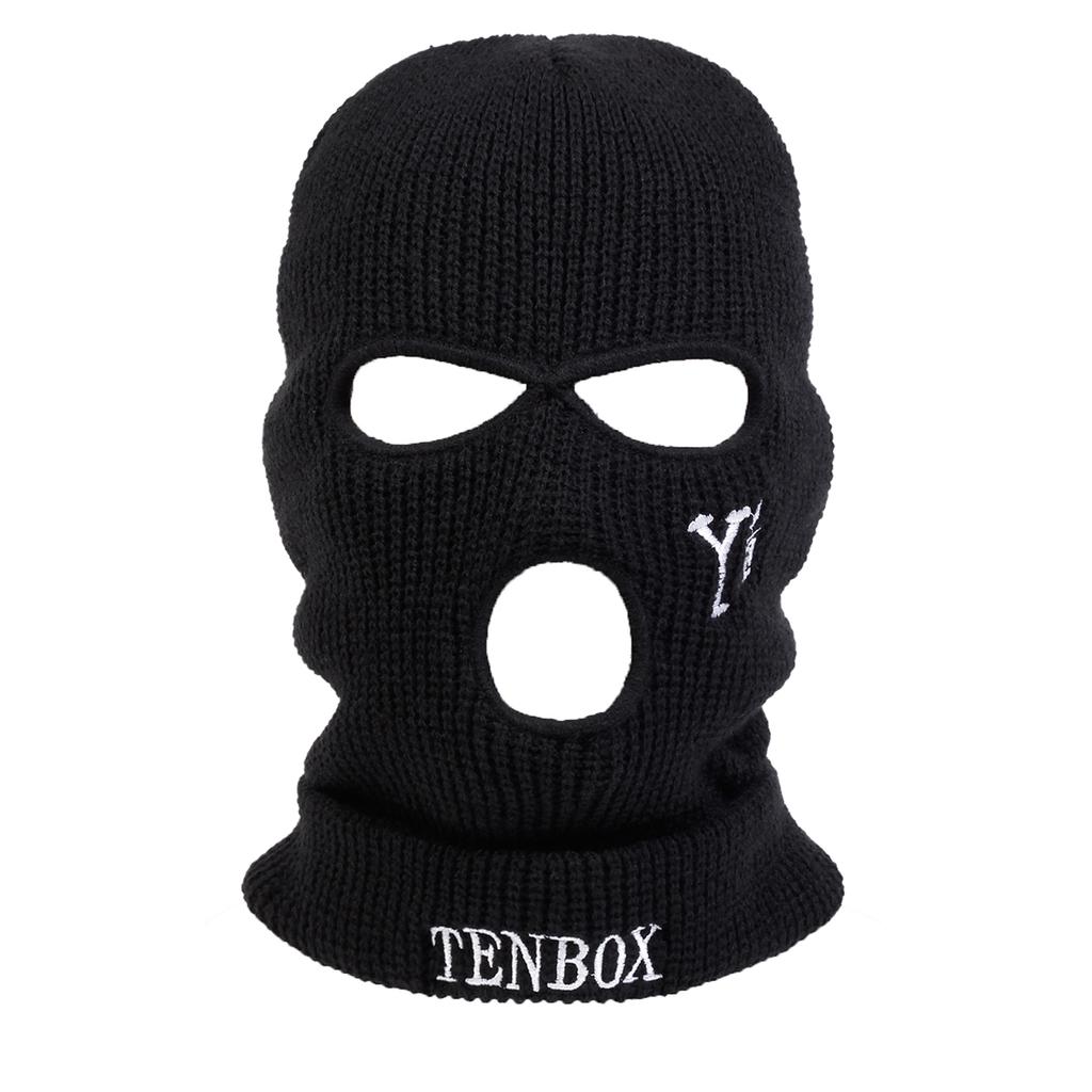 Căciulă Balaclava Unisex TENBOX cu Broderie, Căciulă Beanie Îngroșată, Rezistentă la Vânt, Căciuli Tricotate Călduroase de Iarnă, Pălării de Timp Liber pentru Exterior de Primăvară-Toamnă, Accesorii de Călătorie
