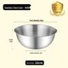304 Stainless Steel Multi-purpose Bowl with Measuring Scale - Ideal for Beating, Baking, Kneading, Cooking, and Salads.