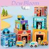 Wooden Stacking Toy Set For Early Education And Logic Development With Traffic Scene For Kids