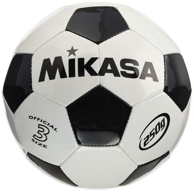 MIKASA Junior Soccer Size 3 Elementary School Sewn Recommended Internal Pressure Ball, (for Students), Approx. 250g, White/Black, Ball, SVC303-WBK,