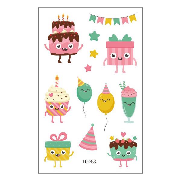 Children s Waterproof Princess Cartoon Tattoo Stickers for Birthday Parties 120x75mm