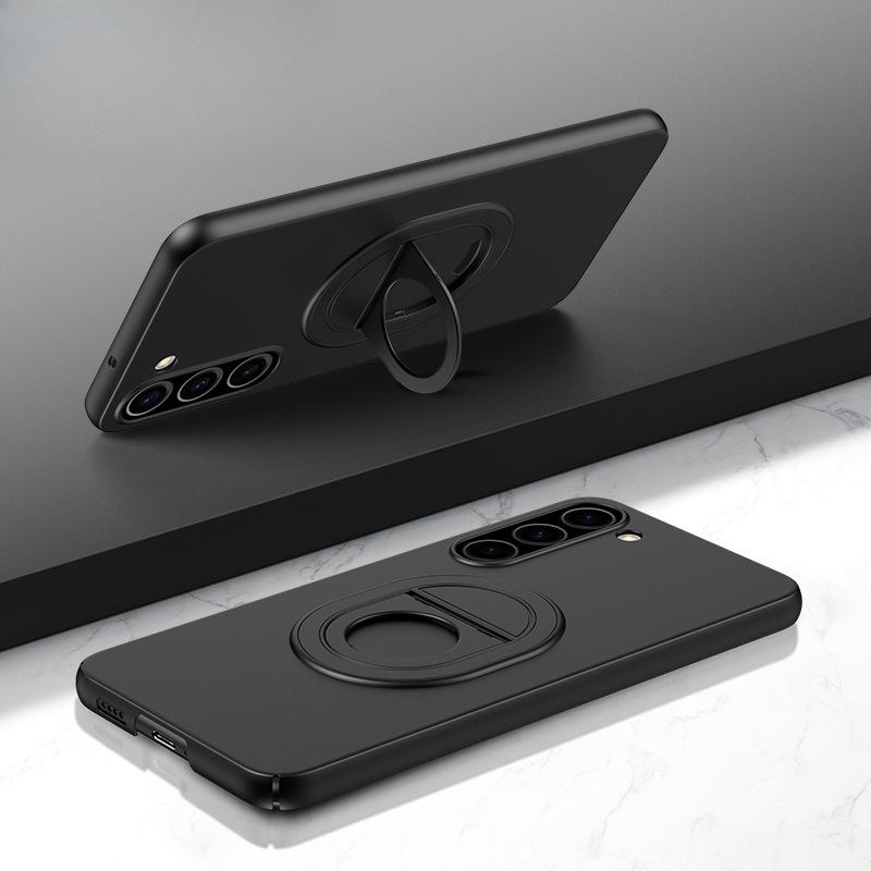 Suitable for Samsung S24Ultra Oil-sprayed Phone Case S23+ Magnetic Rotating Stand S22 Matte A54 Protective Case