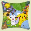 Anime P-Pokemon Pillow Covers Cartoon Sofa Decorative Home Double-Sided Printing Short Plush Cute Cushion Cover