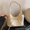 Bow niche portable bucket bag women's 2025 new trendy fashion simple commuter casual shoulder bag