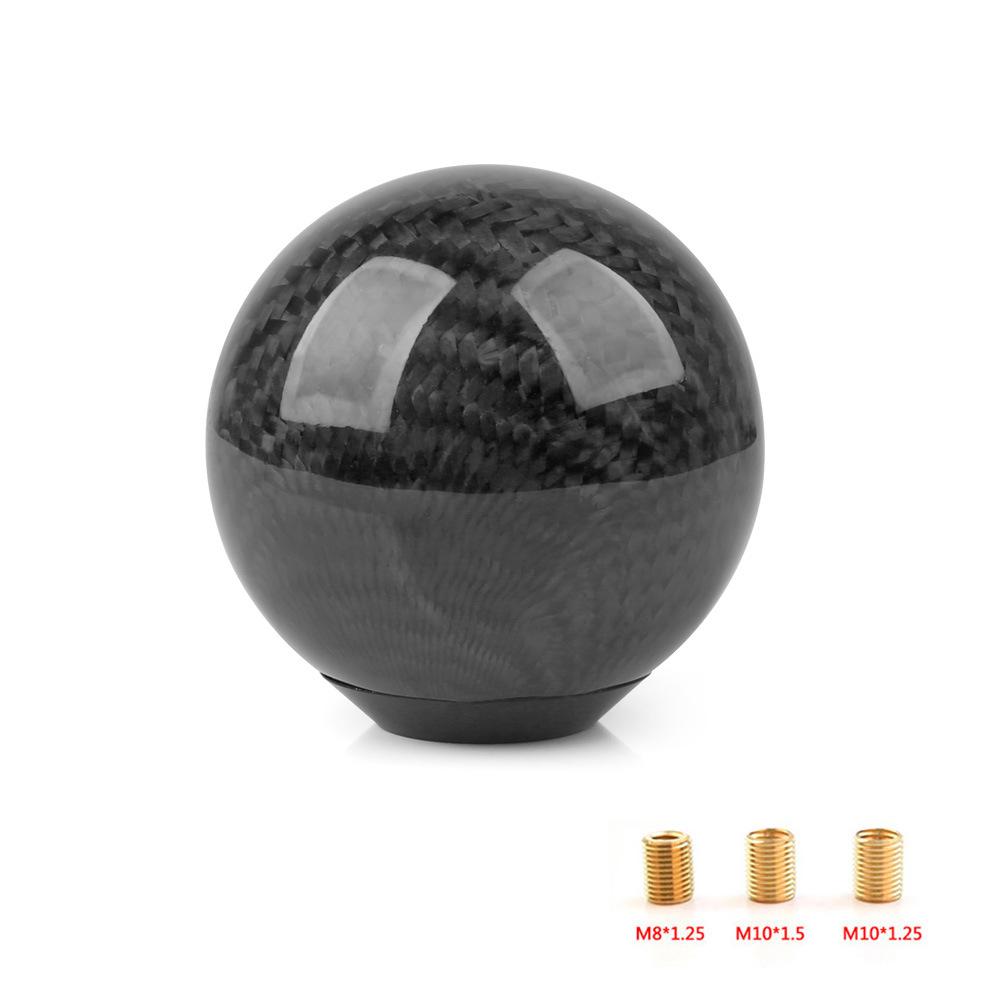Racing Carbon Fiber Gear Shift Knob Universal Automotive Manual Shifter Stick Head Oval Shape Style Car Interior Upgrade