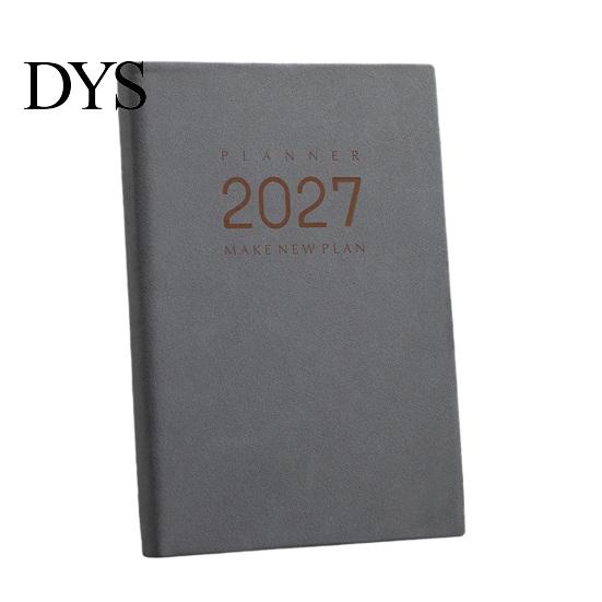 2027 Daily Planner Monthly Agenda, Vintage Sheepskin Texture Cover, Thick Paper Journal Notebook Book for Business Office And Personal Academic Task
