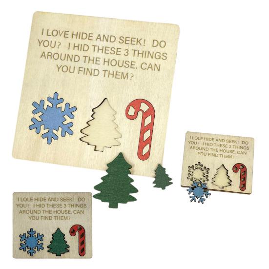 45659 Sets Christmas Hide Seek Set Snowflake Xmas Tree Crutch Shape