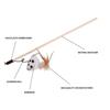 1PC Teaser Feather Toys Funny Bell Mouse Wooden Stick Cat Teaser Pet Interactive Boredom Relief Toy