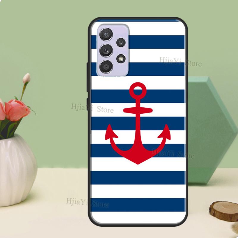 Anchor Boat Case For Samsung A54 A34 A24 A14 A51 A71 A12 A22 A32 A52 A72 A73 A33 A53 A13 Back Cover