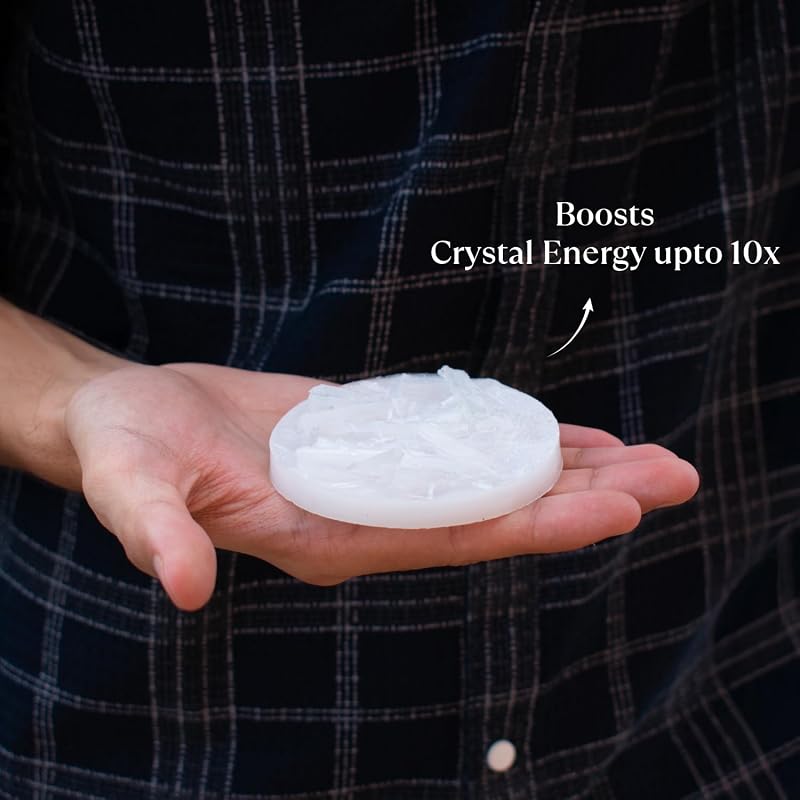 Astrotalk Raw Moroccan Selenite Plate | For Charging & Energy Cleansing | Selenite Charging Plate For Recharging Bracele