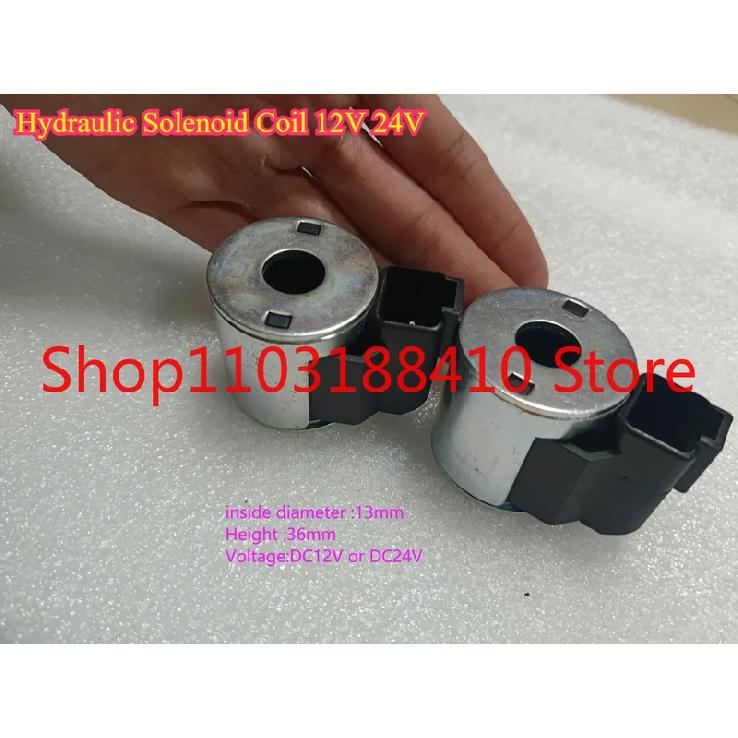 Vysoce kvalitní hydraulická solenoidová cívka 12V 24V 4304012 4304024 4303624 4303612 Vnitřní průměr 13 mm Výška 36 mm