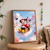 Disney Christmas Mouse Couple Sleigh Winter Wonderland Oil Paint Digital Painting Art Kit FillIn Painting Home Decor