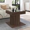 LED Coffee Table Brown Oak Effect 50x50x45 cm Wood Based Material