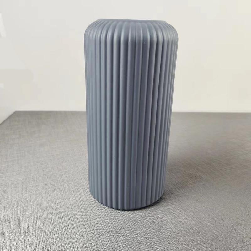 

Полосатая керамическая ваза для цветов, декоративная цветочная композиция, креативная маленькая ваза для цветов серый