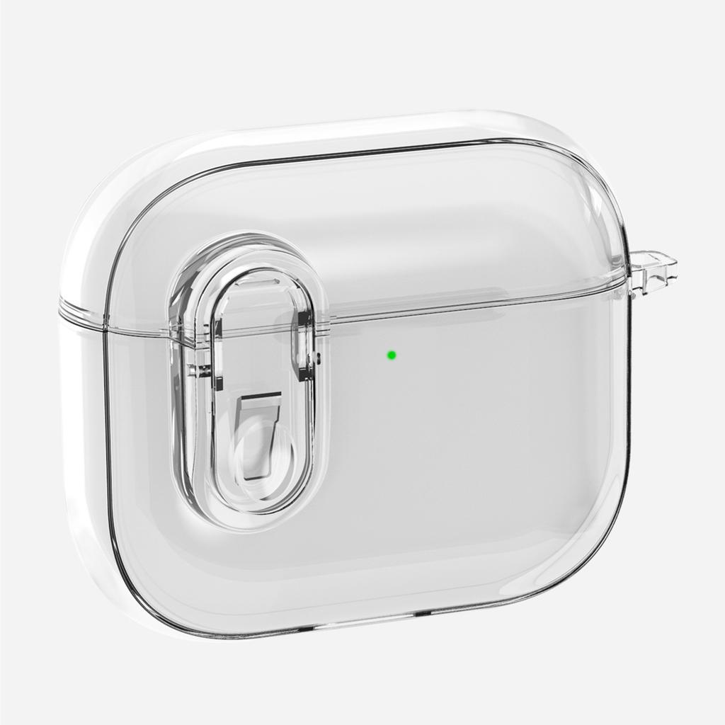Applicable To airpodsPro1 Apple 1/1 Bluetooth Protective Case with Switch Lock Transparent TPU Anti-drop Earphone Case