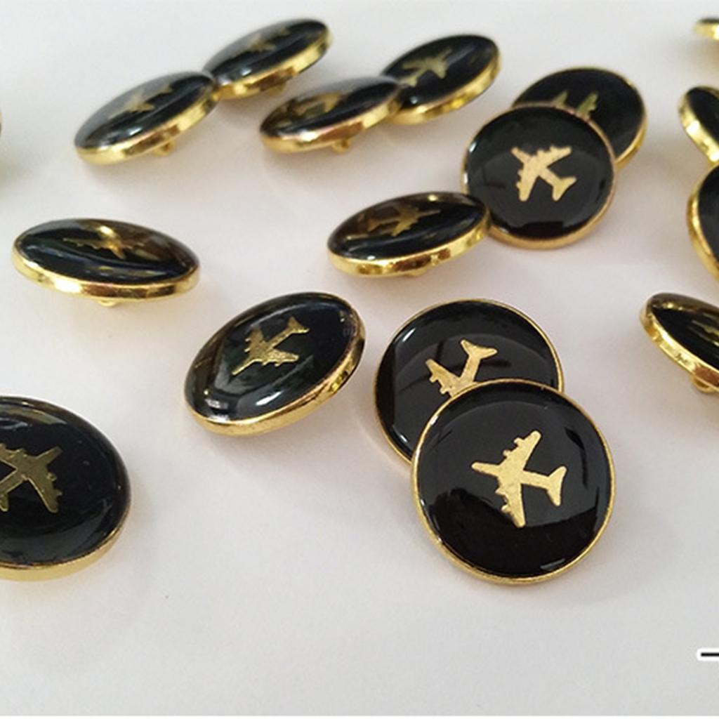 4 Piezas Botones de Uniforme de Aeropuerto Botones de Manualidades Aleación Botones de Vestido Chaquetas Pantalones Botones para Empleados de Aerolínea