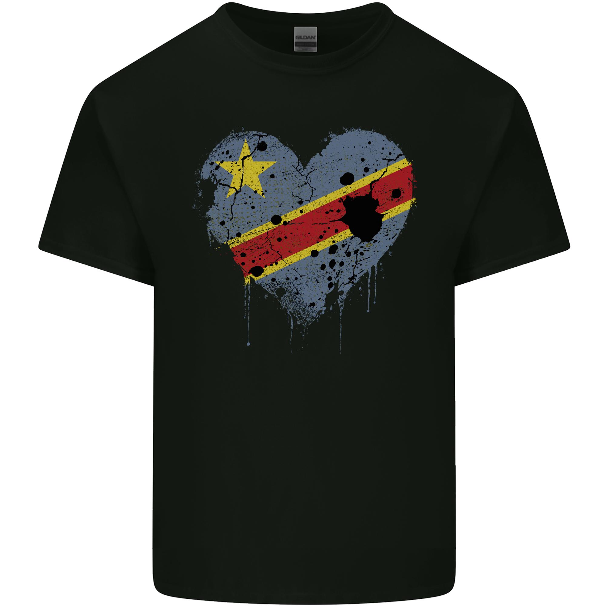 Love DR Congo Flag Congolese Day Football Unisexs Light Cotton TShirt S