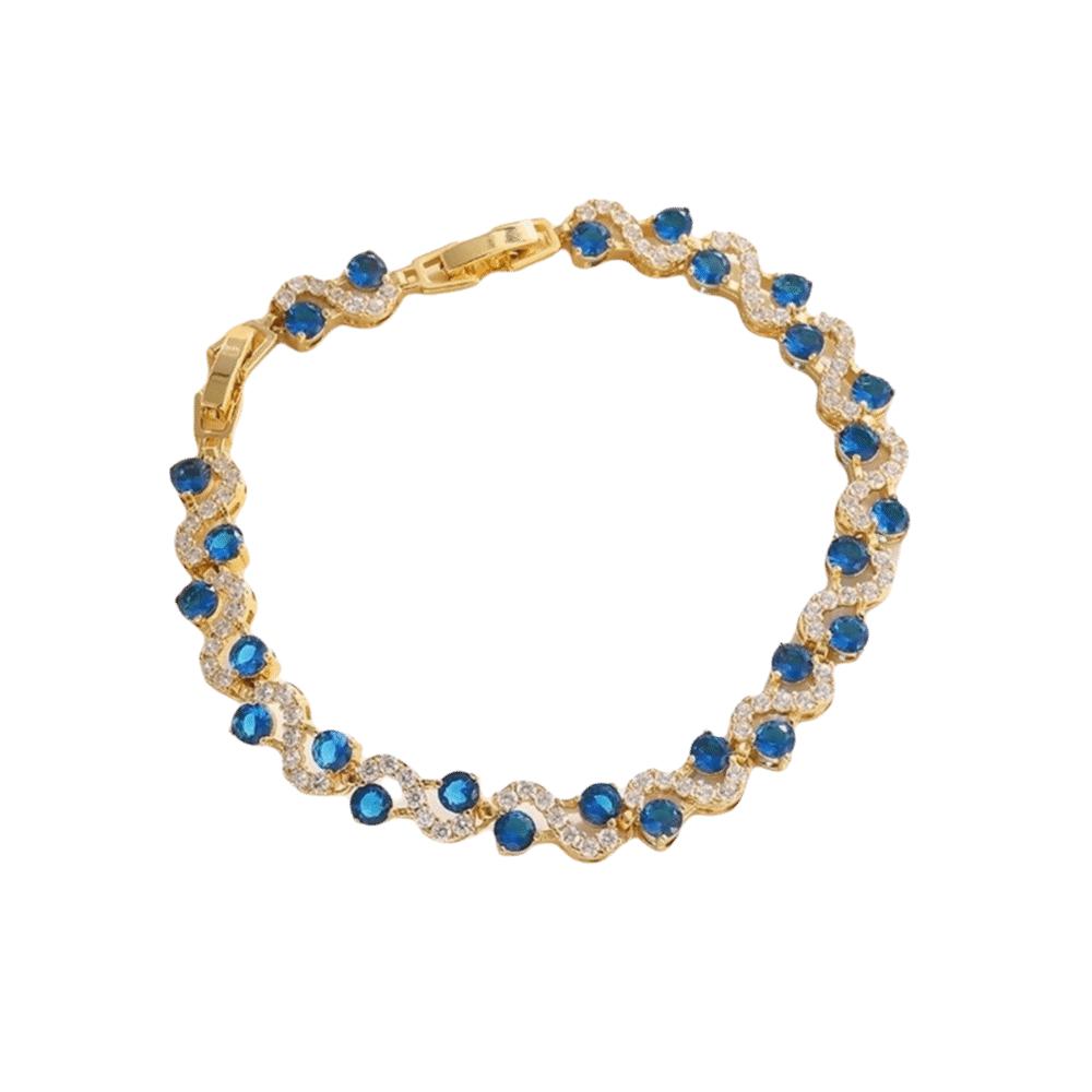 Colorful Crystal Gemstone Bracelet Zinc Zinc Alloy Fashion Jewelry Zircon Cross Hand Chain  Dinner Parties