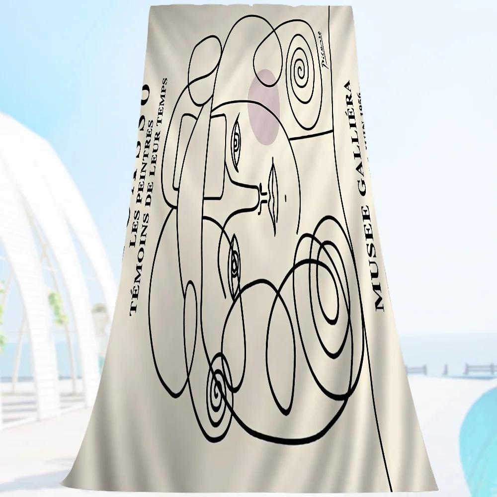 

Picasso Matisse Microfiber Beach Towel Absorbent Quick Dry Soft Yoga Swimming Resort Mountain Climbing Towel W30*H60(CM)