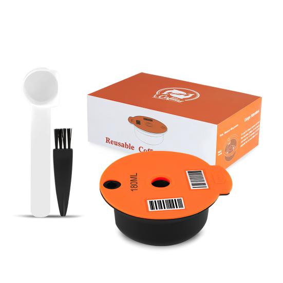 180/60ml Reusable Refillable Coffee Filter Plastic Capsule Cup Strainer Home Office Cafe Accessories