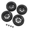 4Pcs RC Tires Rubber Tires Plastic Hub Strong Grip Cushioning Wear Resistance RC Wheels for 1/10 Off Road Vehicles