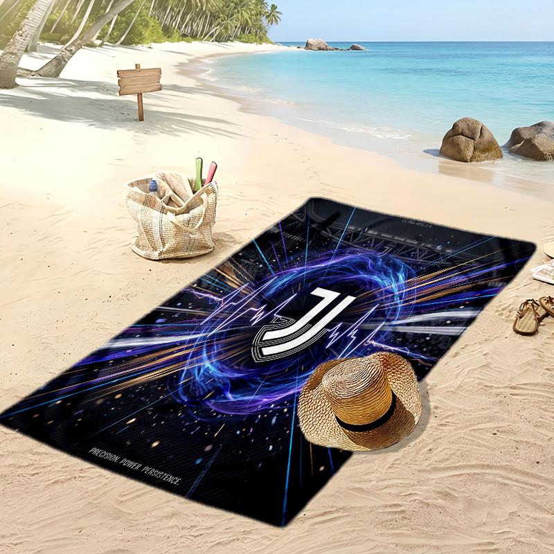 Juventus FC Printed Beach Towel Quick Dry Soft TowelPortable Large Rectangular Beach Blanket for Travel Swimming Pool