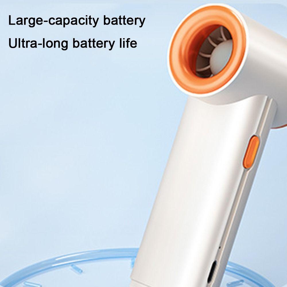 5 Gears Adjustable Handheld Fan USB Rechargeable Mini Turbo Air Cooling Fan  Travel