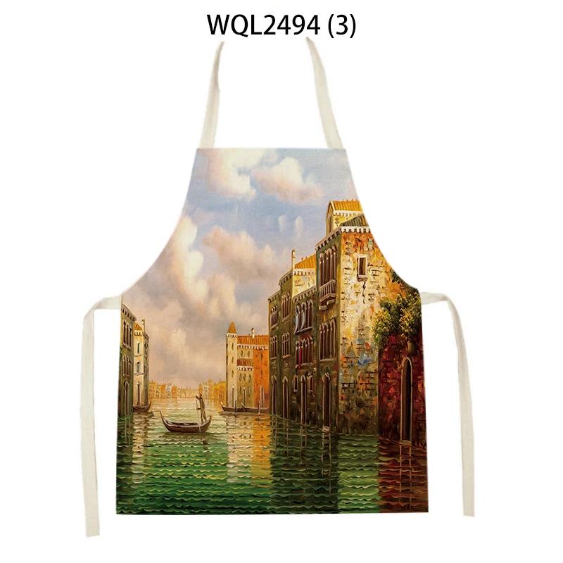 Kitchen Apron for Women Mountain Forest Scenery Adult Kids Cooking Apron Household Cleaning Supplies Pinafore Sleeveless Aprons