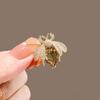 Personality Trendy Animals Bee Wings Brooches for Women Charm Gold Color Crystal Pins Anti-slip Button Backpack Suit Accessories