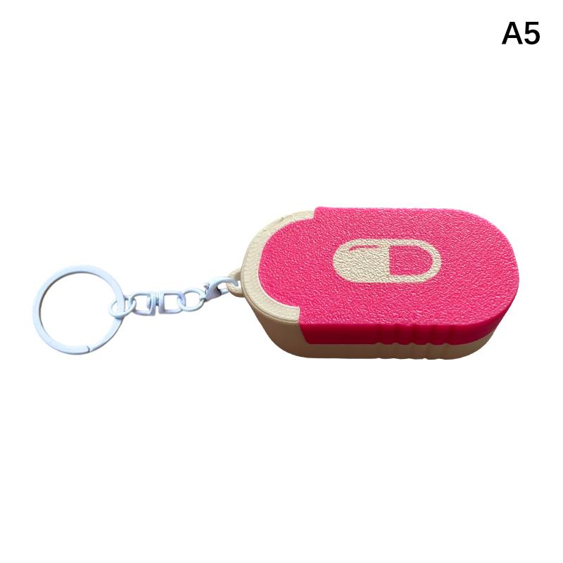 Mini Sliding Pill Box Keychain Medication Organizer Multiple Compartments Travel Pill Organizer Portable Pill Pod Tablet Case