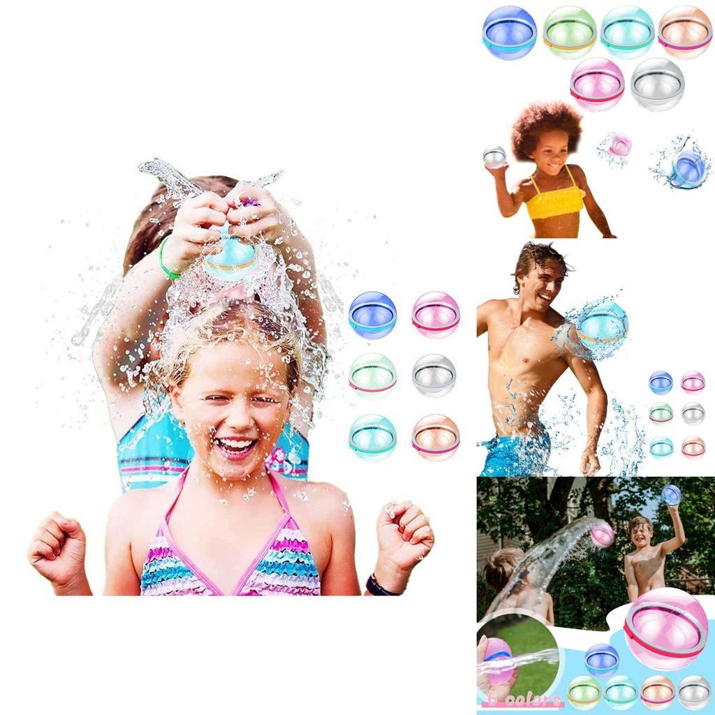 Neon Splash Balls Reusable Water Balloons For Pool Games And Parties