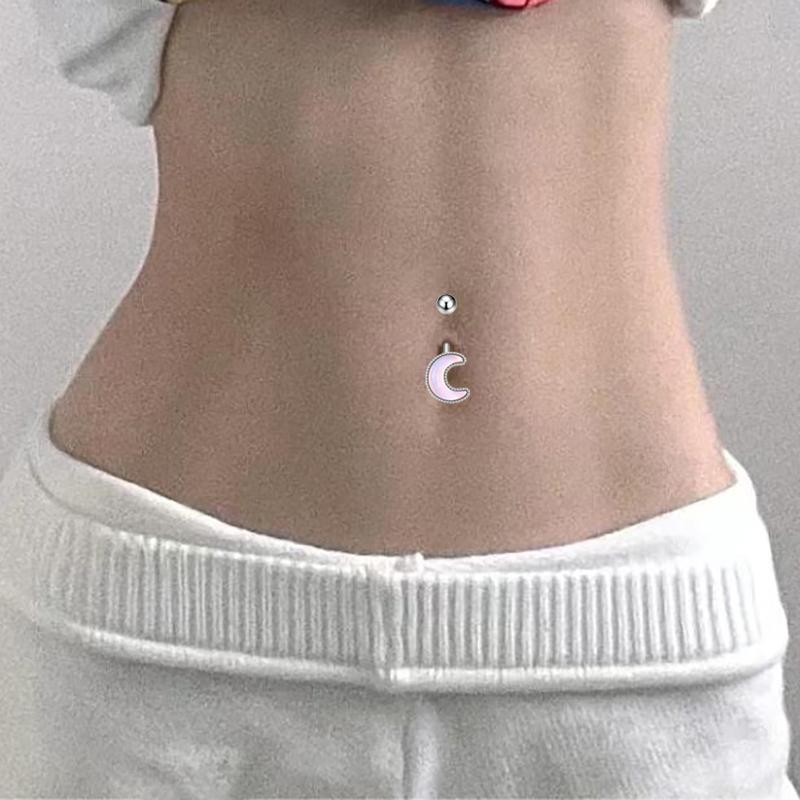 Módní přívěsek ve tvaru motýla a srdce, nerezový kroužek na piercing pupíku pro ženy a dívky, sexy tělové šperky, doplňky, dárky