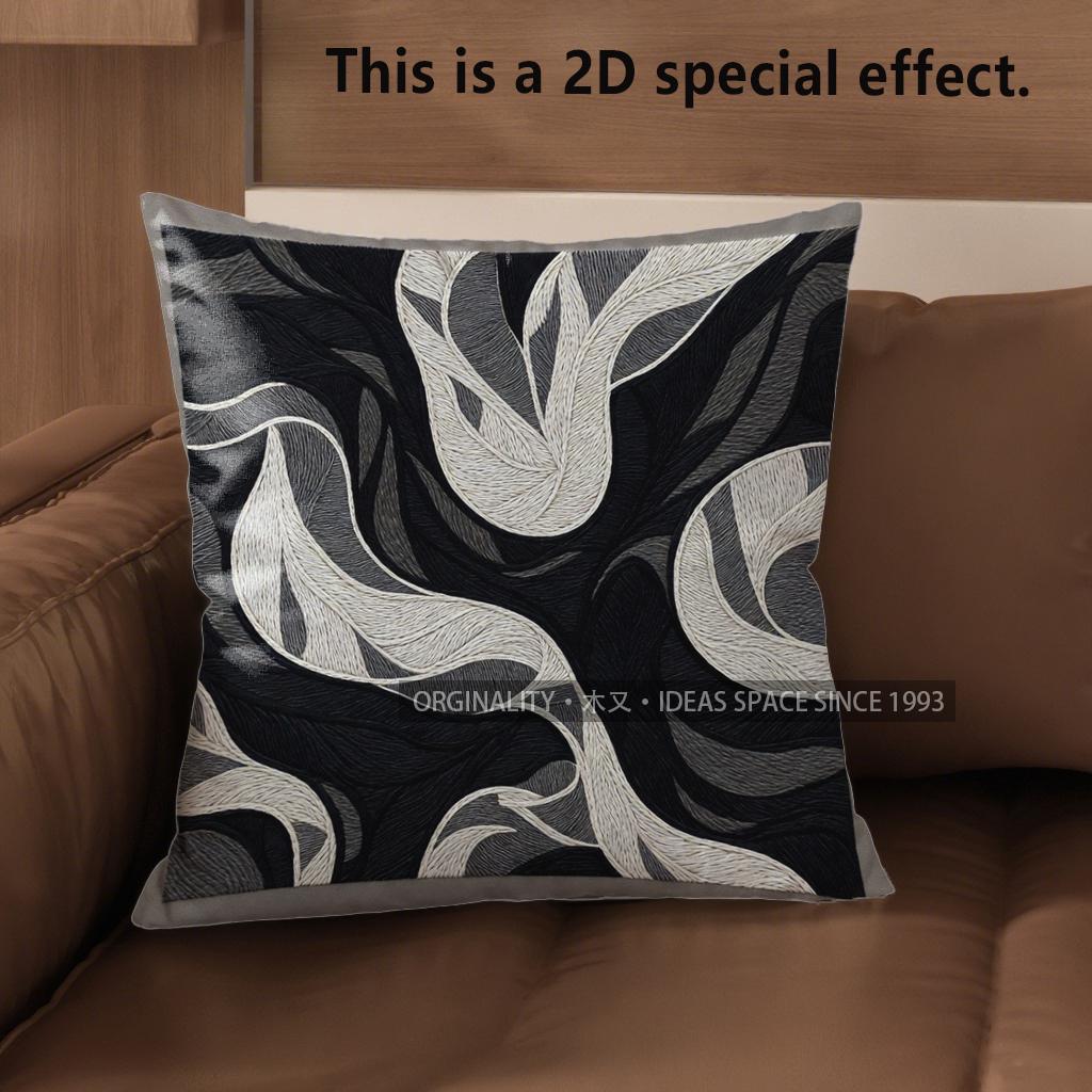 

2D Modern Abstract Pattern Decorative Pillow Covers Pattern Cushion Cover Suitable For Sofa Bedroom Car Pillow Cover 40x40cm