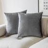 Velvet Solid Pillow Cover Removable Washable Sofa Cushion Case Soft Cozy Home Decor Elegant Comfortable Accent