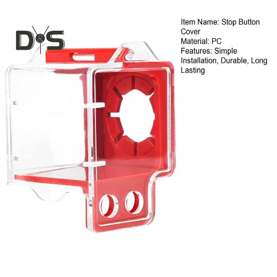 1/2/3Pcs Emergency Stop Button Cover Transparent Design Simple Installation Highly Visible Push Button Switch Cover Large Push Button Lockout