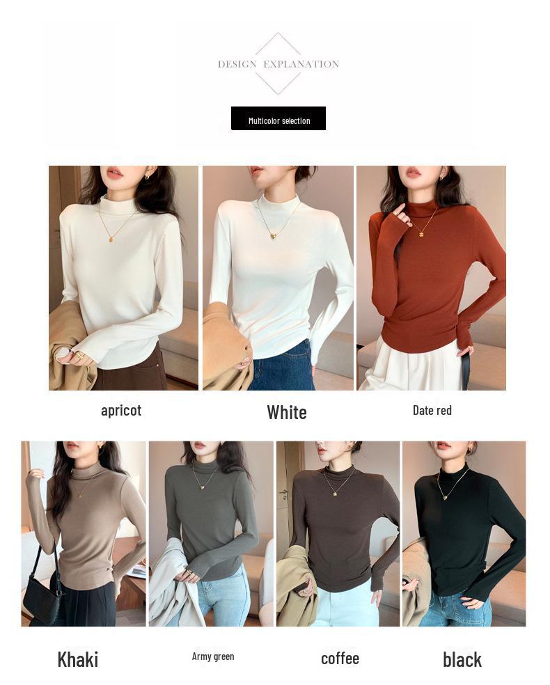 H230 dameskjorte med høy hals og langermet basisskjorte – perfekt for vår og høst, både inne og ute.