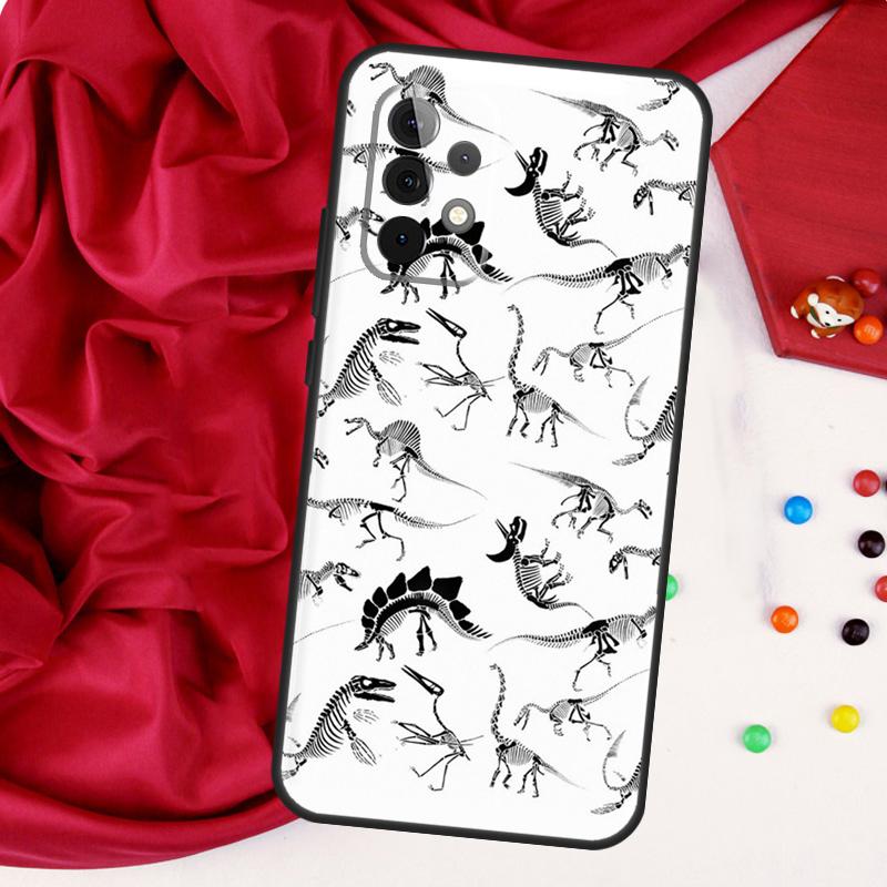Skeleton Dinosaur Pattern For Samsung Galaxy A26 A05 A06 A16 A54 A34 A14 A22 A32 A52 A55 A35 A15 A53 A13 A56 A36 Case
