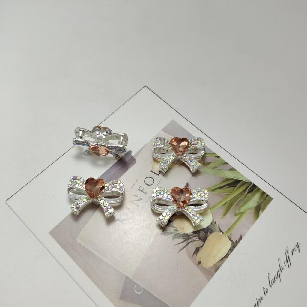 Electroplated Alloy Crystal Bow Tie Butterfly Knot for DIY Jewelry